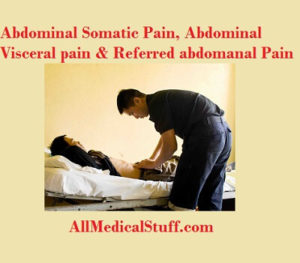 abdominal somatic pain, abdominal visceral pain, abdominal referred pain